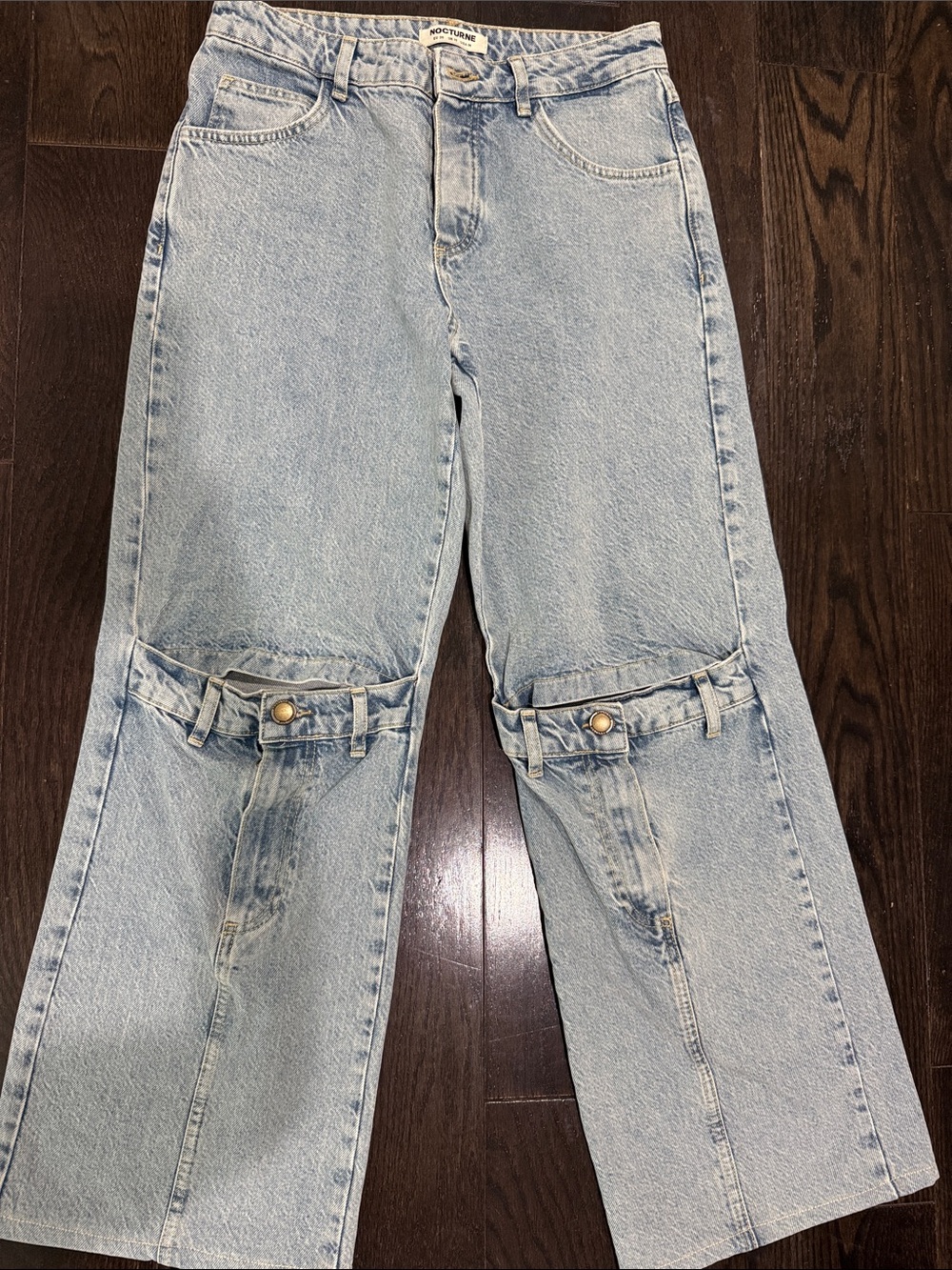 Nocturne Light Blue Convertible Flare Jeans